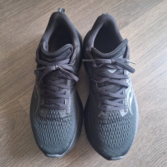 SAUCONY Women's Ride 17 Running Shoe (Black) - Picture 4 of 12